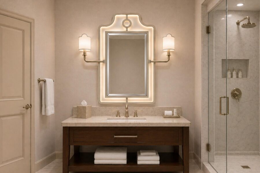 Pagoda LED Mirror
